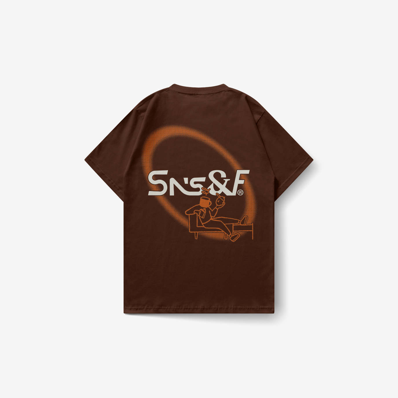 Playera café Mind Brew — Sn's & F — Frente