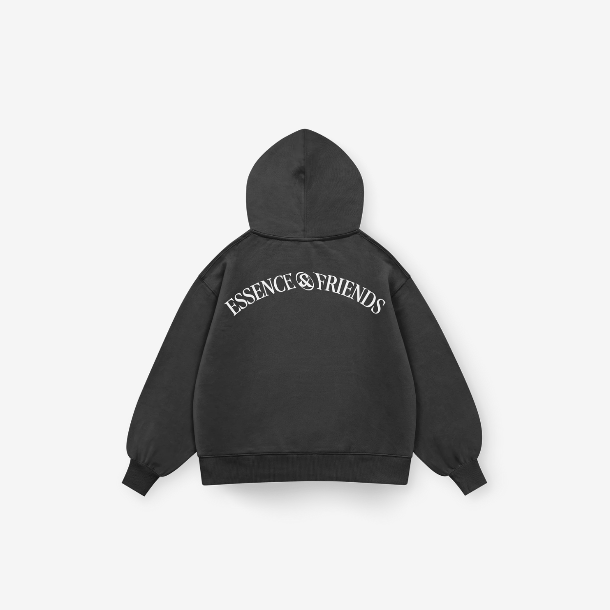 Hoodie negro Essence & Frnds — Sn's & F — Frente