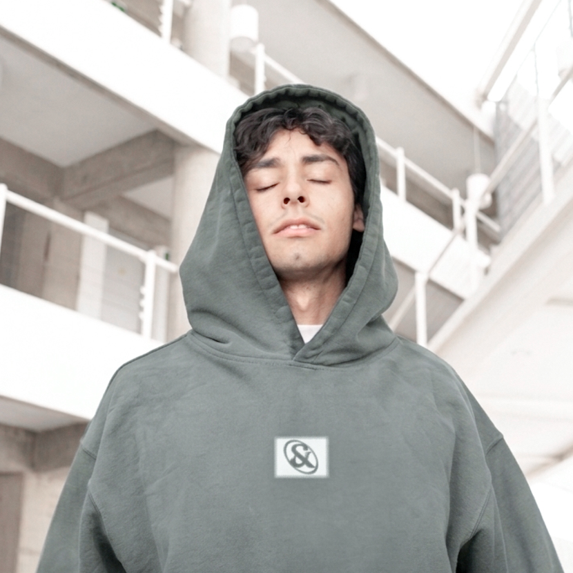 Hoodie gris Essence & Frnds — Sn's & F — Detalle