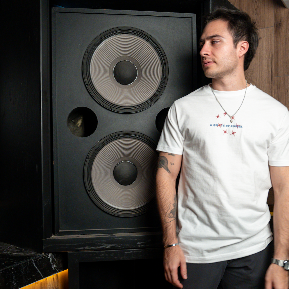 Playera blanca A Quote by Russel — Sn's & F — Lifestyle
