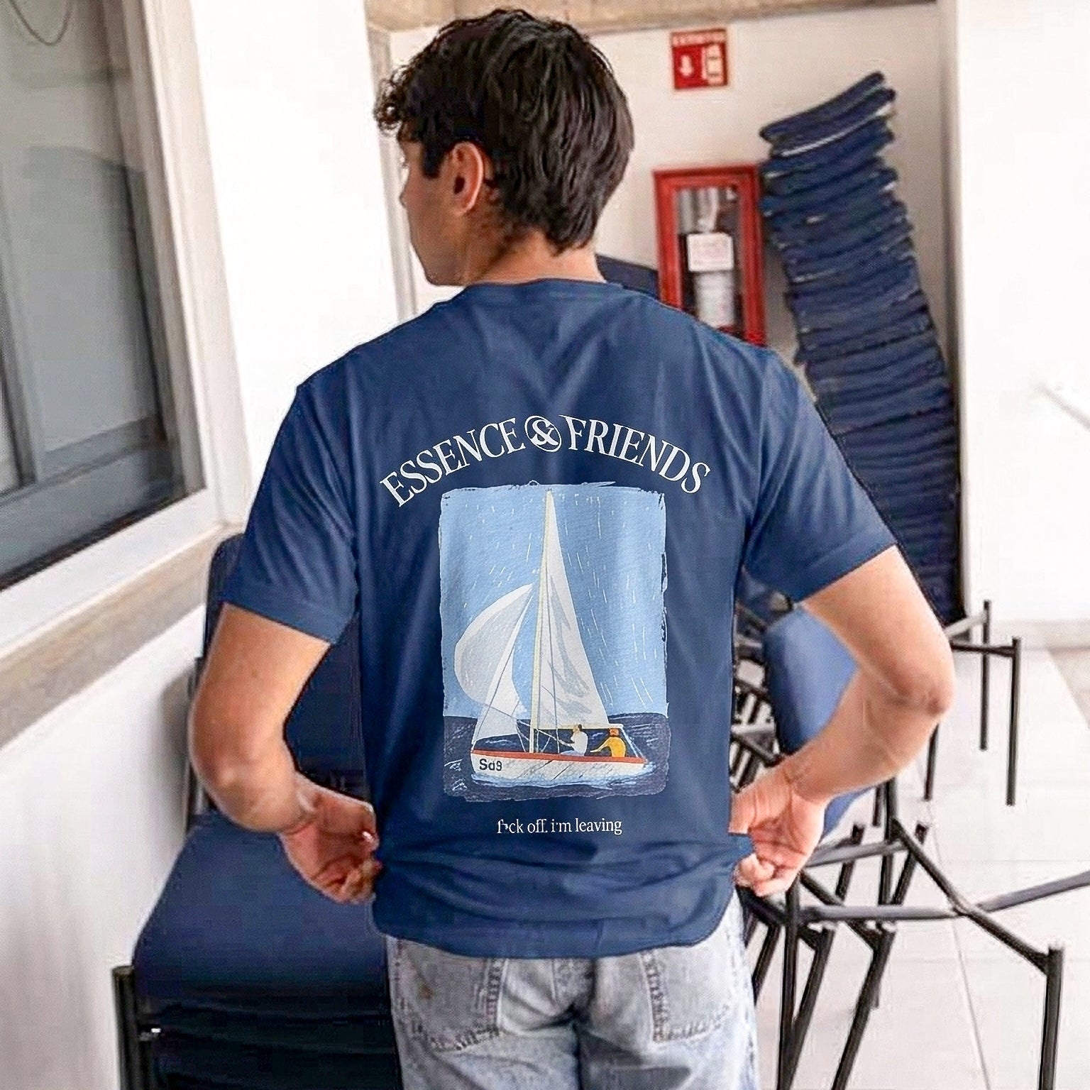 Playera azul marino SNS Nautic Club — Sn's & F — Detalle