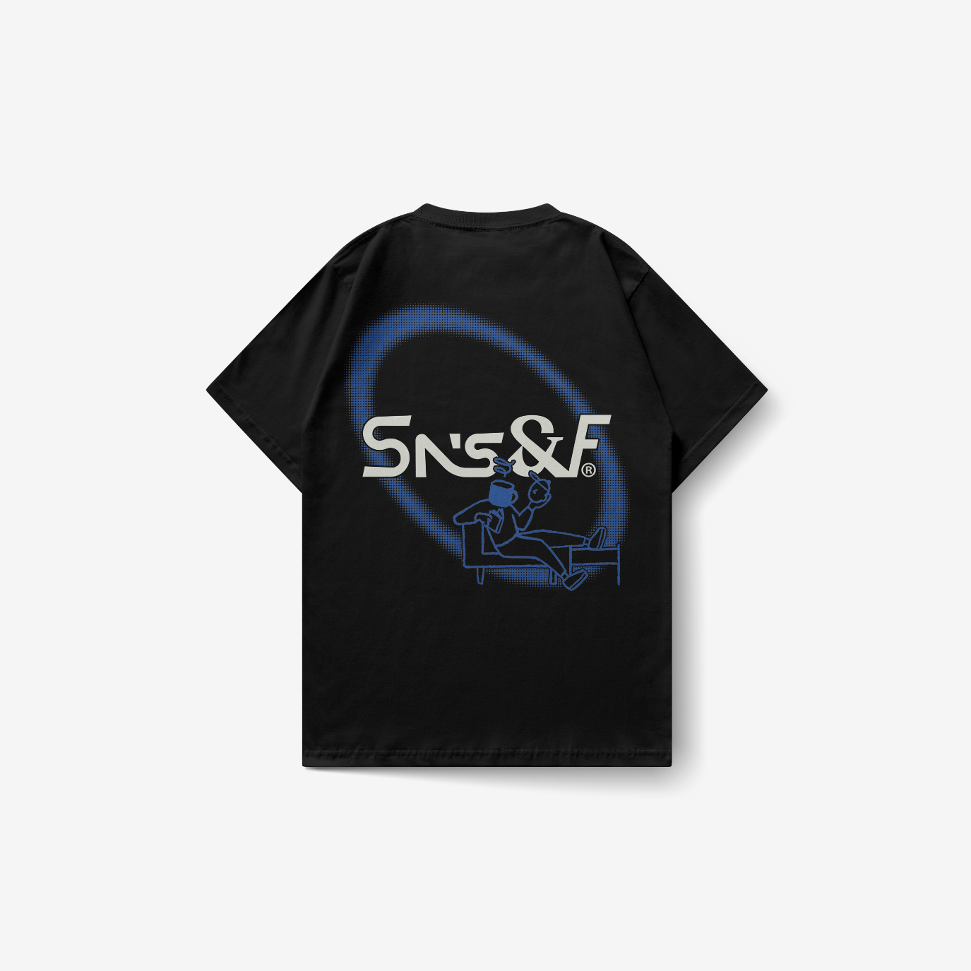 Playera negra Mind Brew — Sn's & F — Frente