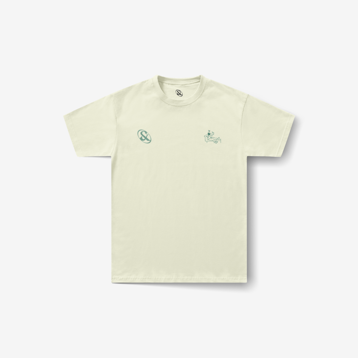 Playera beige Mind Brew — Sn's & F — Reverso