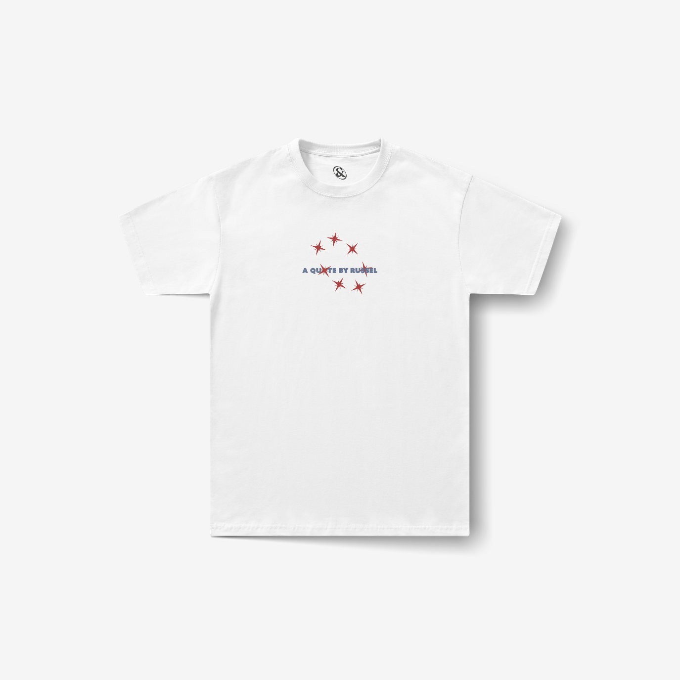 Playera blanca A Quote by Russel — Sn's & F — Reverso