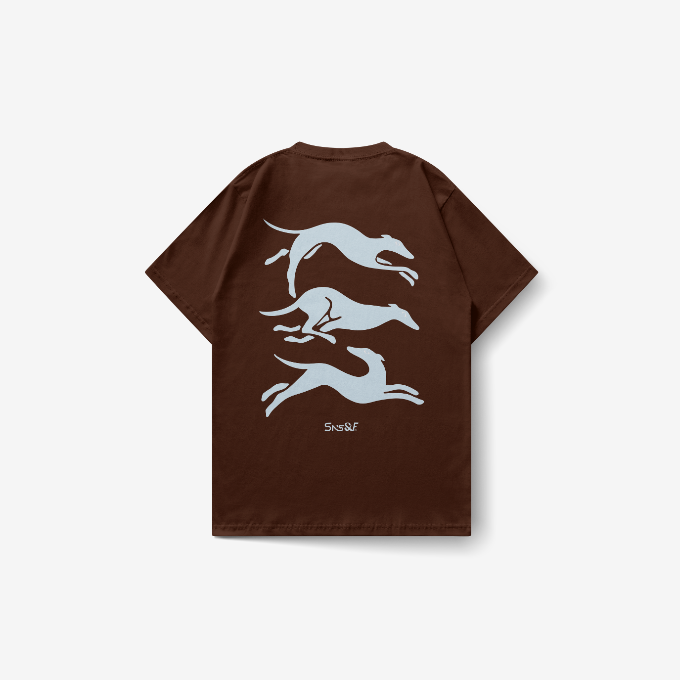Playera café Greyhoundsss — Sn's & F — Frente